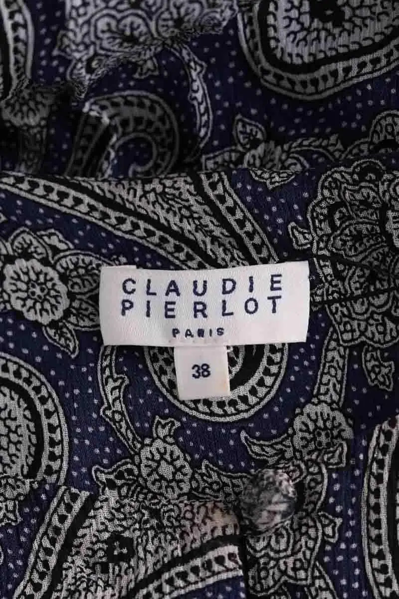 Robe Claudie Pierlot Marine en Viscose