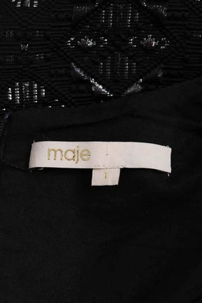 Robe Maje Noir en Synthétique