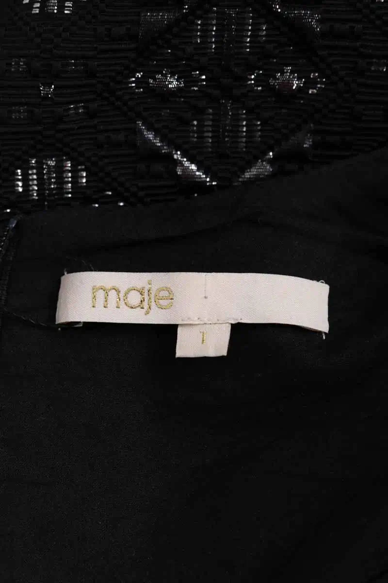 Robe Maje Noir en Synthétique