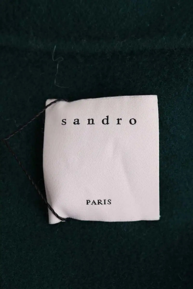 Manteau Sandro Vert en Laine