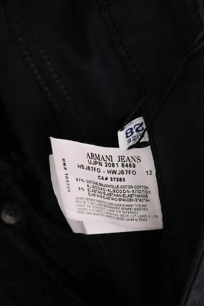 Bermuda Armani Jeans Noir en Coton