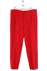 Pantalon droit Paul Smith Rouge en Laine, taille XL - Seconde Main