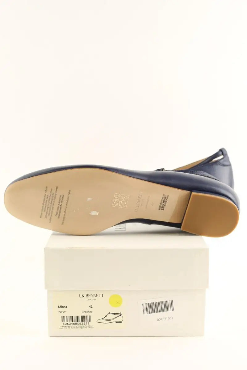 Ballerines LK Bennett Minna Marine en Cuir