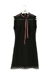Robe Sandro Noir en Synthétique, taille S - Seconde Main