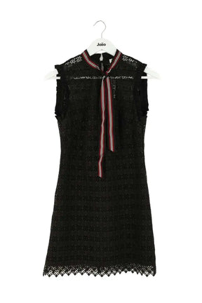 Robe Sandro Noir en Synthétique, taille S - Seconde Main