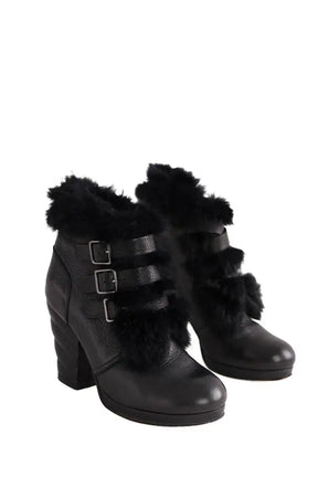 Boots à boucles See By Chloé Noir en Cuir