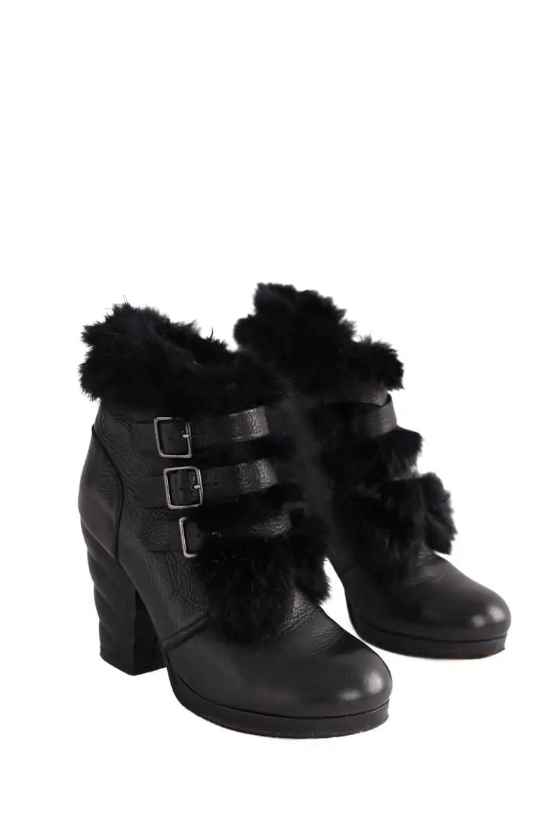 Boots à boucles See By Chloé Noir en Cuir