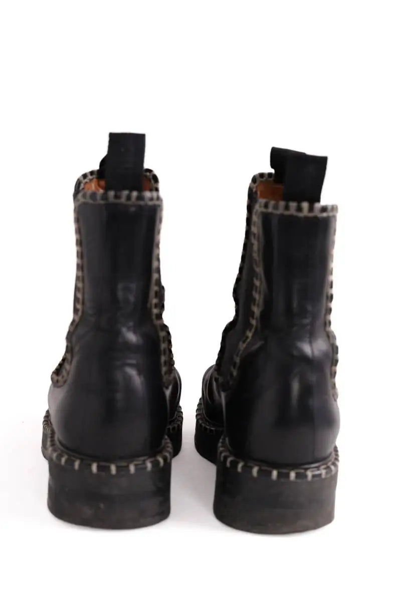 Bottes de motard Chloé Noir en Cuir