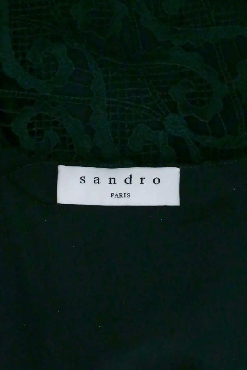 Robe Sandro Vert en Synthétique