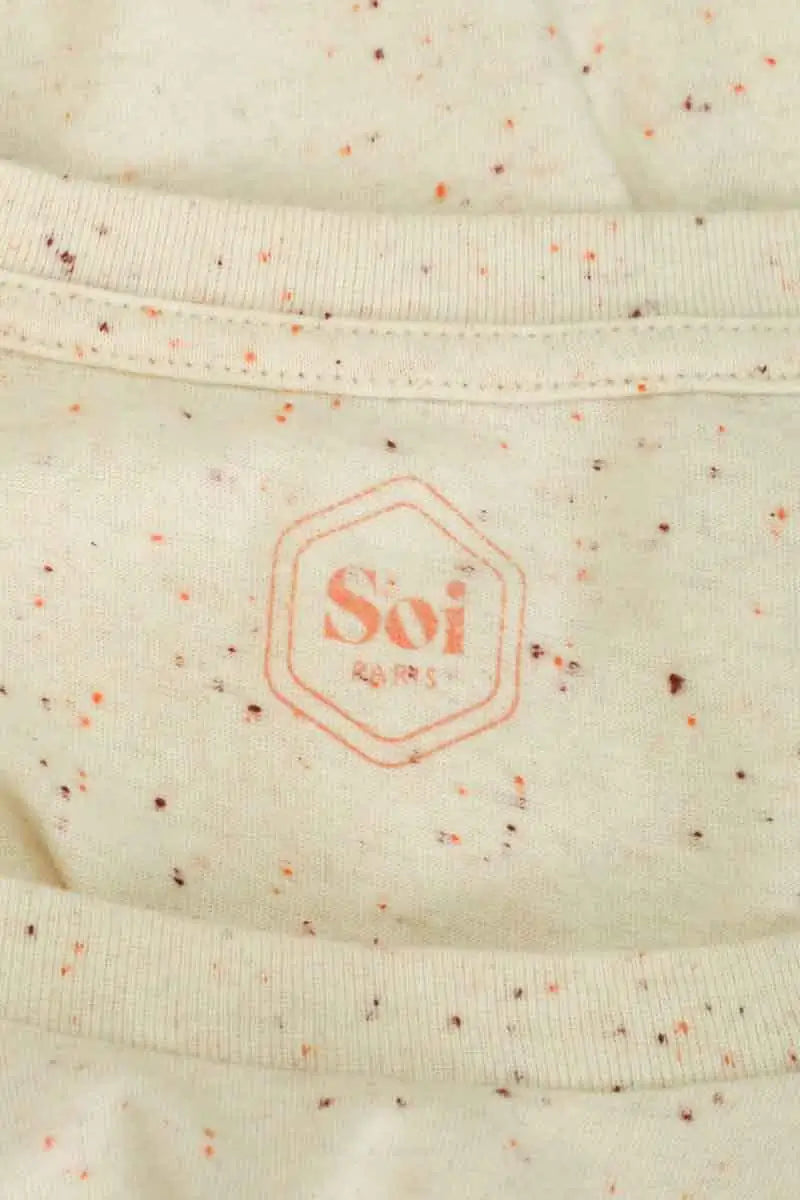 T-shirt Soi Beige en Coton