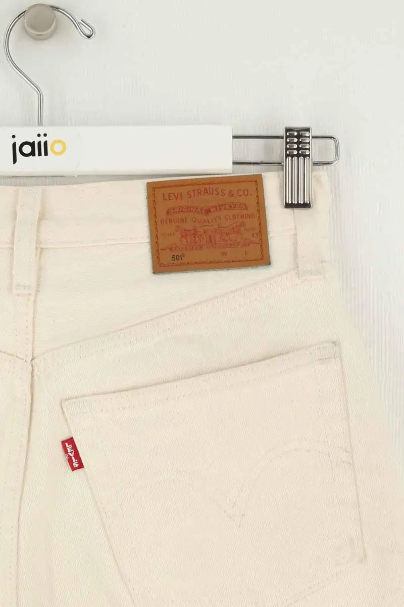 Jean droit W24 L26 Levi's 501 Beige en Coton