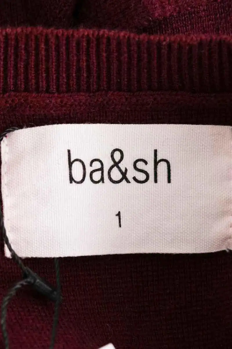 Pull Ba&Sh Bordeaux en Coton