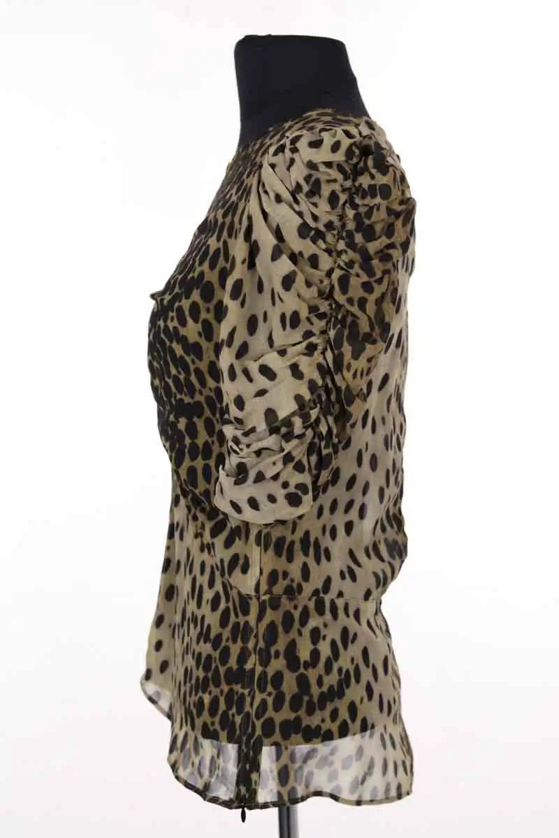 Blouse Isabel Marant Kaki en Soie