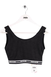 Haut de sport Sandro Noir en Synthétique, taille S - Seconde Main
