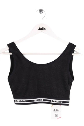 Haut de sport Sandro Noir en Synthétique, taille S - Seconde Main