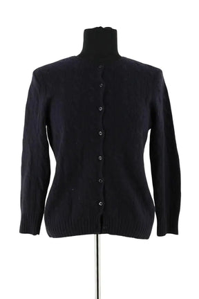Cardigan Ralph Lauren Marine en Cachemire, taille M - Seconde Main