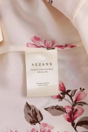 Chemise Sézane Ecru en Soie