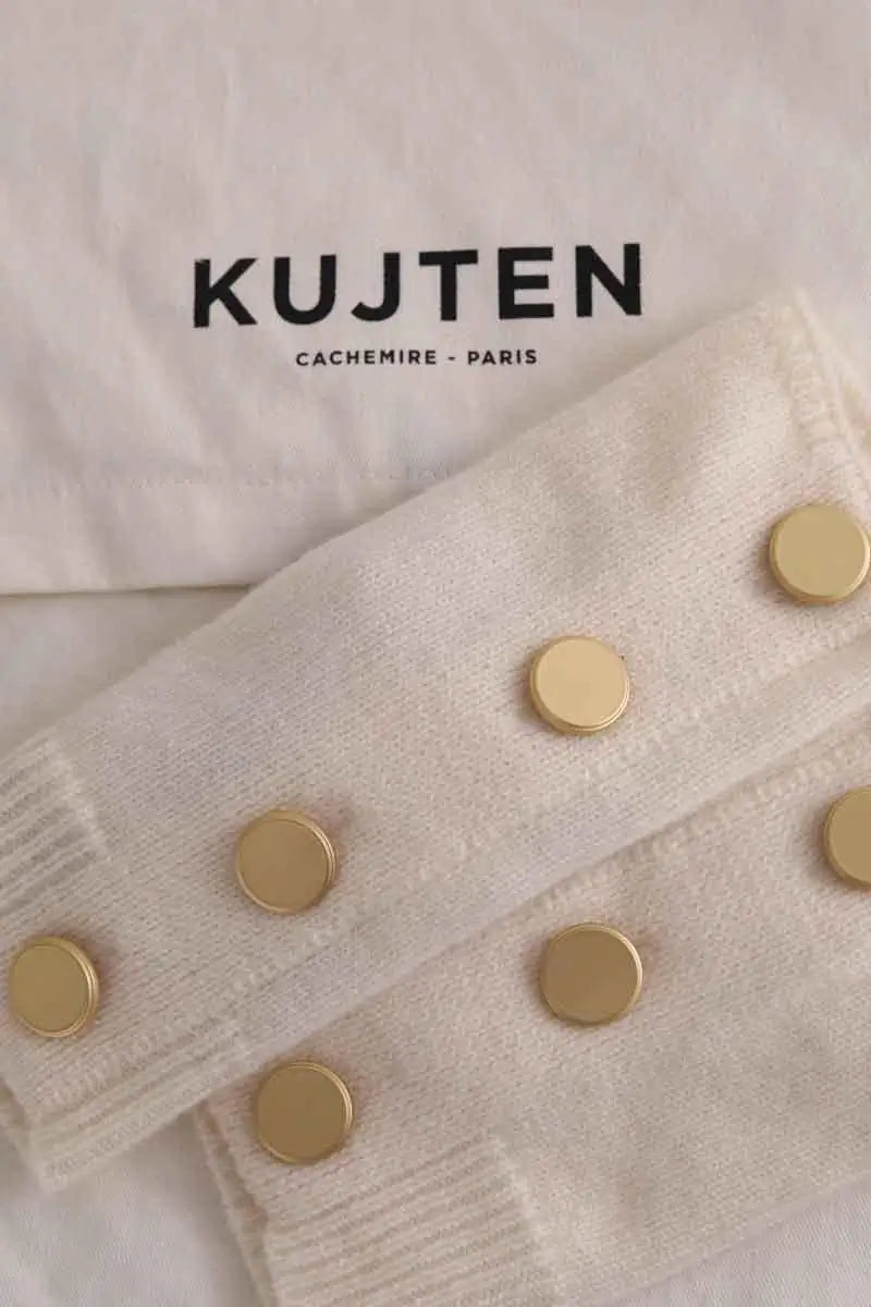 Gants Kujten Salen Blanc en Cachemire