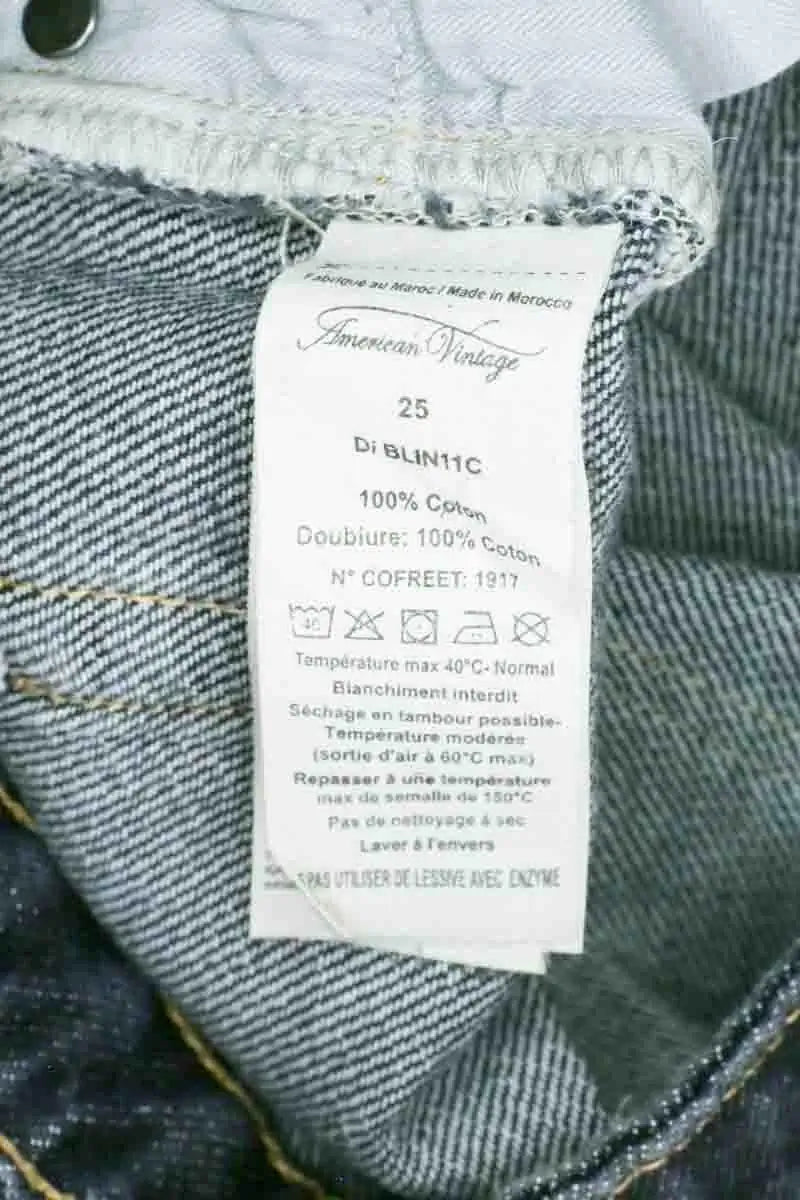 Jean slim American Vintage Anthracite en Coton