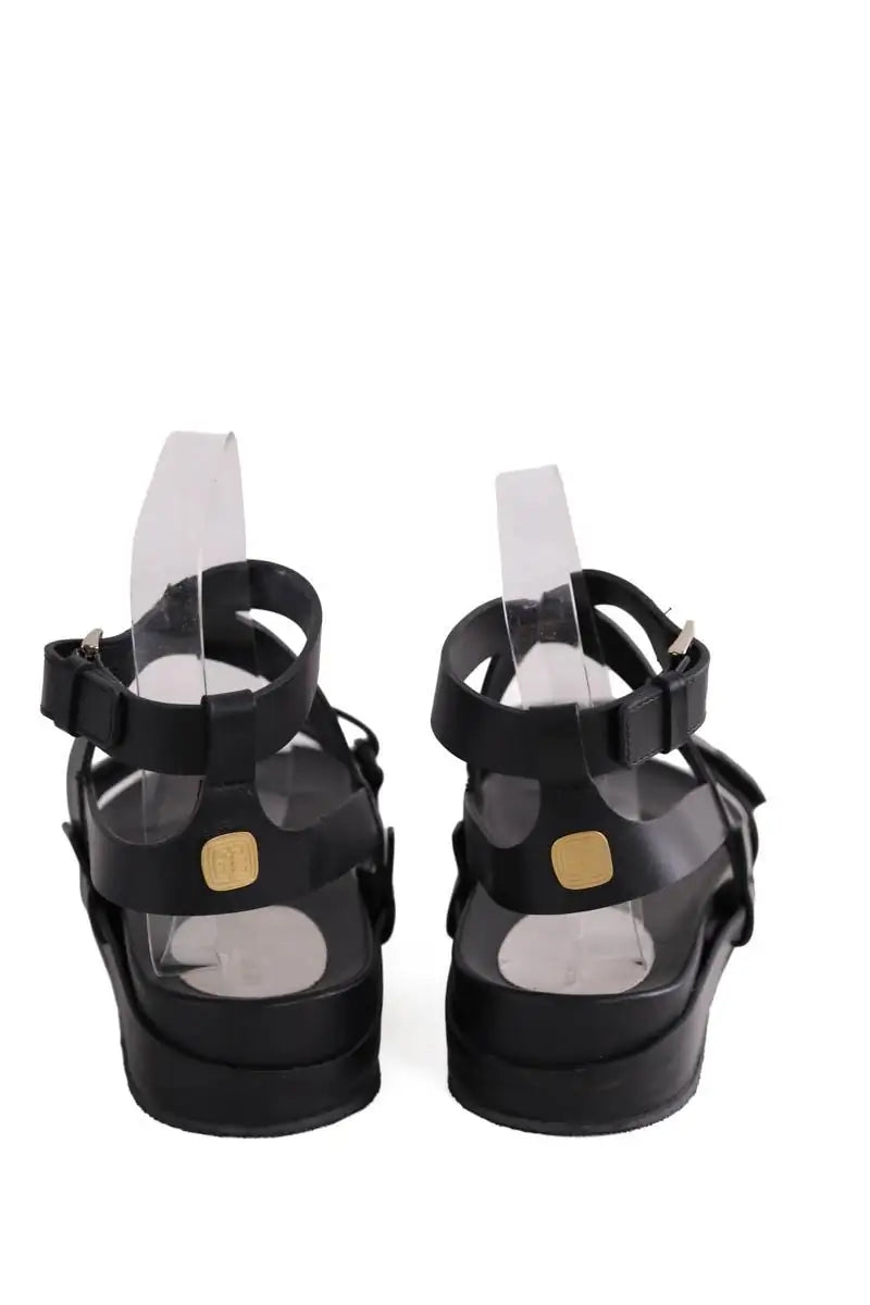Sandales Ines de la Fressange Noir en Cuir