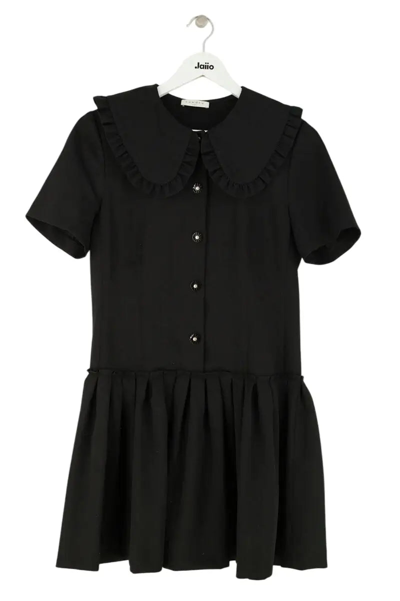 Robe Sandro Noir en Synthétique, taille S - Seconde Main