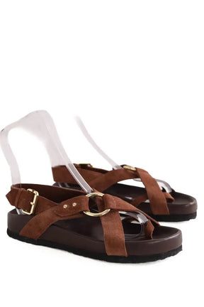 Sandales Soeur Marron en Daim