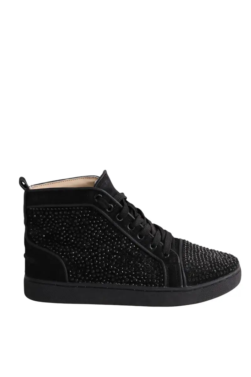 Baskets montantes Christian Louboutin Noir en Velours, taille 37 - Seconde Main