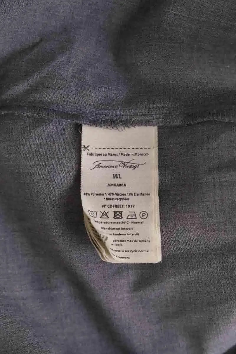 Chemise American Vintage Gris en Synthétique