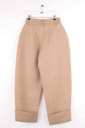 Pantalon large Hanifa Beige en Viscose