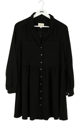 Robe Sézane Noir en Synthétique, taille S - Seconde Main