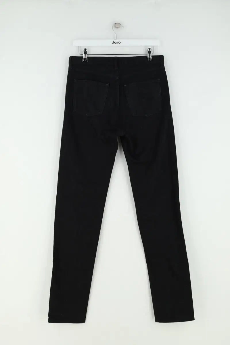Jean droit Saint Laurent Noir en Coton