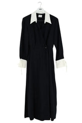 Robe Claudie Pierlot Marine en Synthétique, taille L - Seconde Main