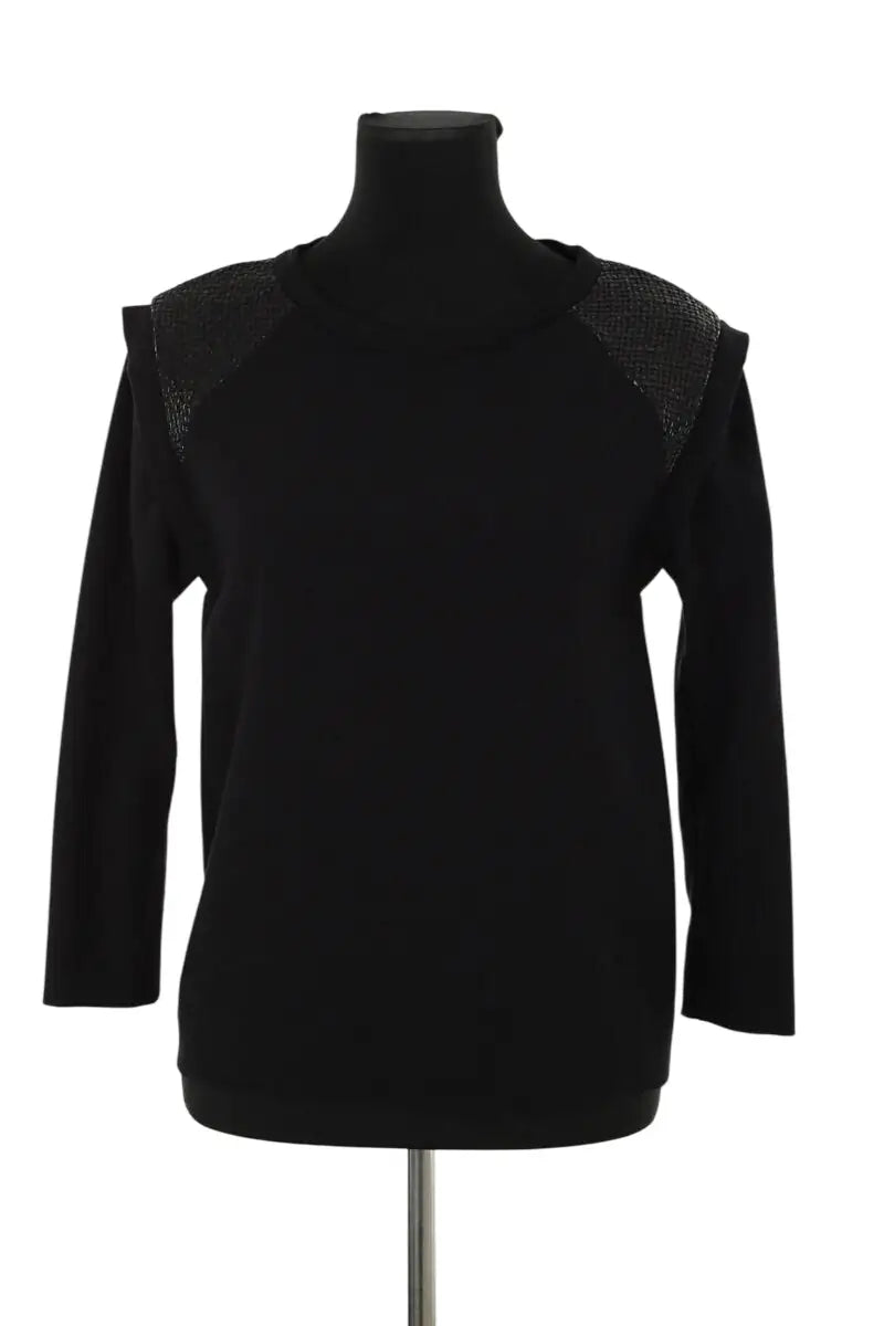 T-shirt Sandro Noir en Polyester, taille S - Seconde Main