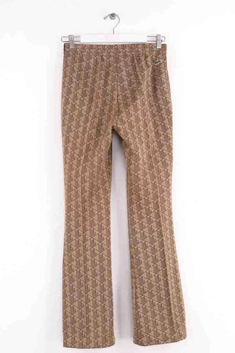 Pantalon droit Lacoste Camel en Coton