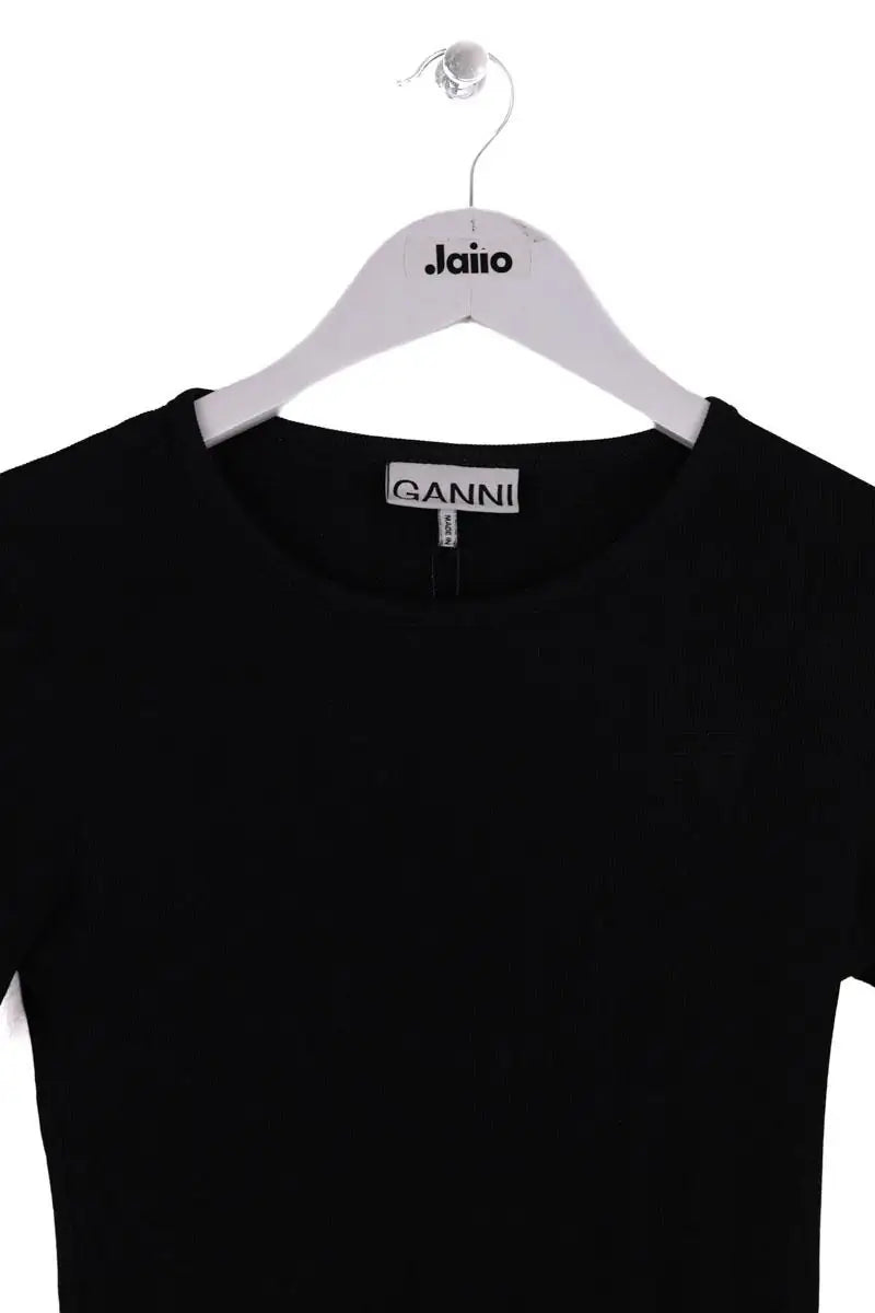 T-shirt Ganni Noir en Coton