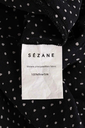 Blouse Sézane Noir en Soie