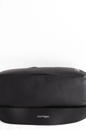 Sac porté épaule Courrèges Three Sixty Medium Noir en Cuir