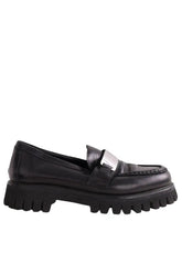Mocassins Maje Noir en Cuir, taille 37 - Seconde Main