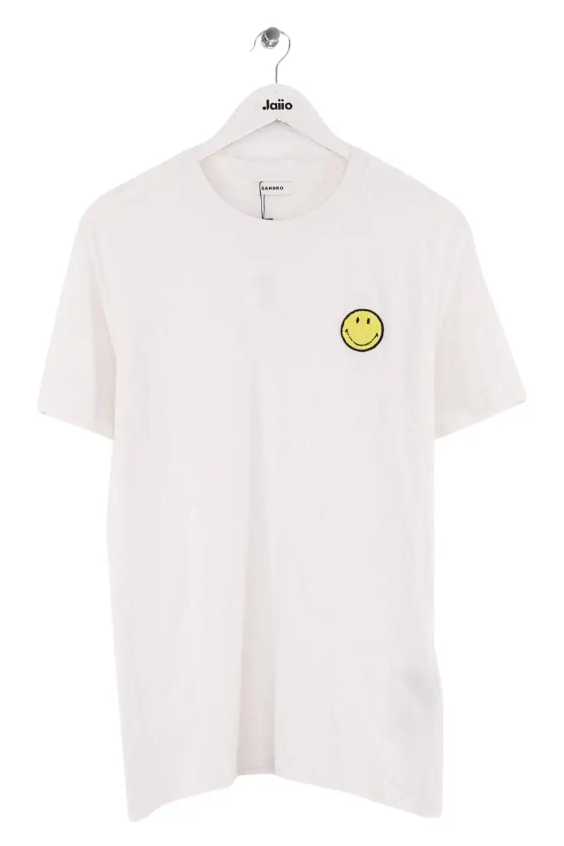 T-shirt Sandro Blanc en Coton, taille M - Seconde Main