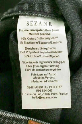 Jean large Sézane Anthracite en Coton