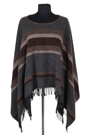 Poncho Sandro Other Gris en Laine, taille TU - Seconde Main