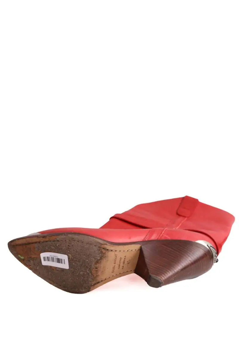 Boots Isabel Marant Rouge en Cuir