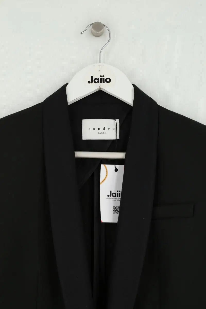 Blazer Sandro Noir en Laine