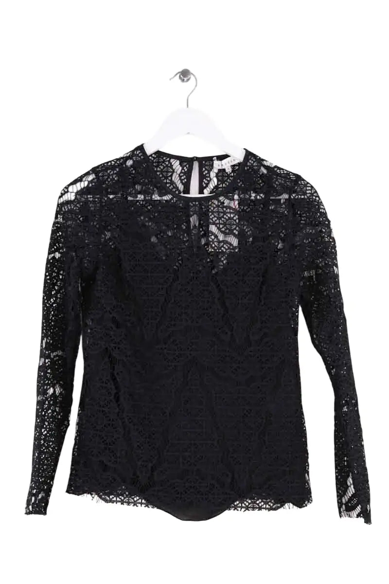 Blouse Sandro Noir en Synthétique, taille M - Seconde Main