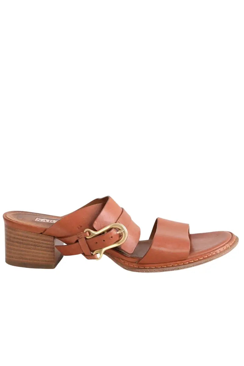Sandales Sartore Camel en Cuir, taille 38 - Seconde Main