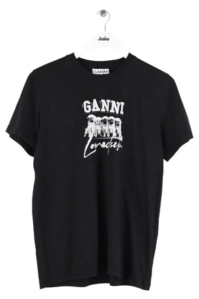 T-shirt Ganni Noir en Coton, taille M - Seconde Main