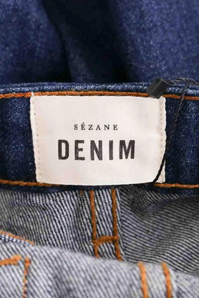 Jean droit Sézane Bleu en Coton
