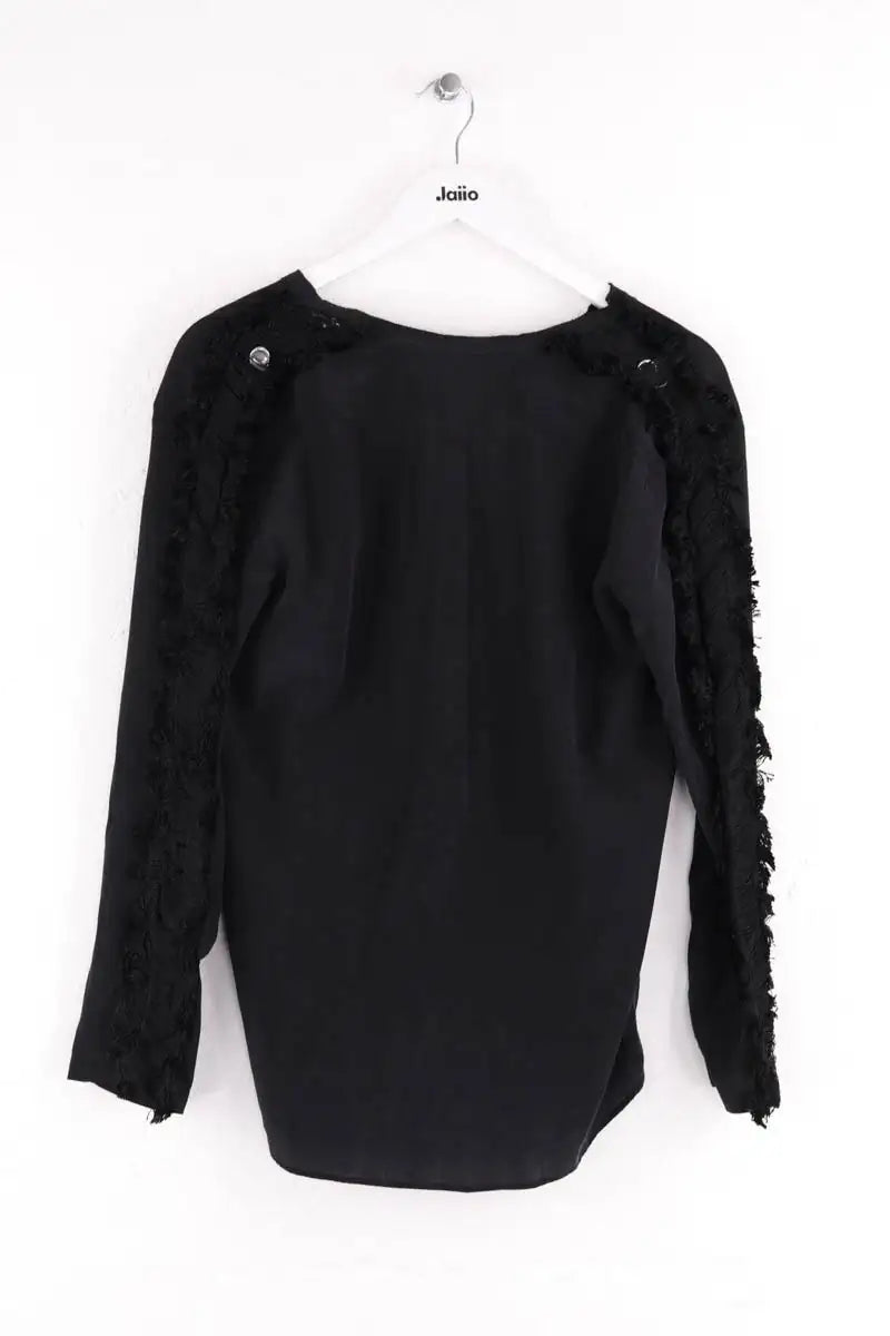 Blouse Sandro Noir en Soie