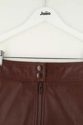 Jupe Claudie Pierlot Bordeaux en Cuir