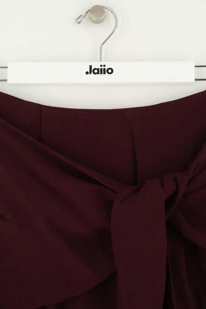 Mini jupe The Kooples Bordeaux en Viscose